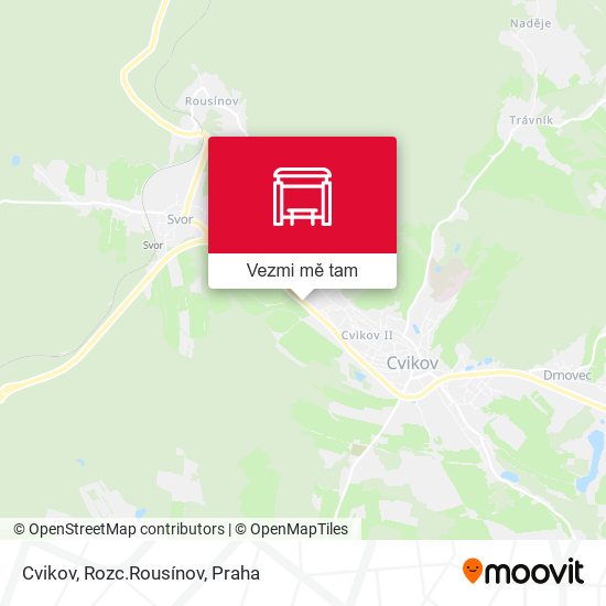 Cvikov, Rozc.Rousínov mapa
