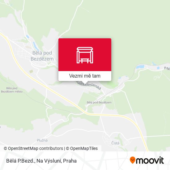 Bělá P.Bezd., Na Výsluní mapa