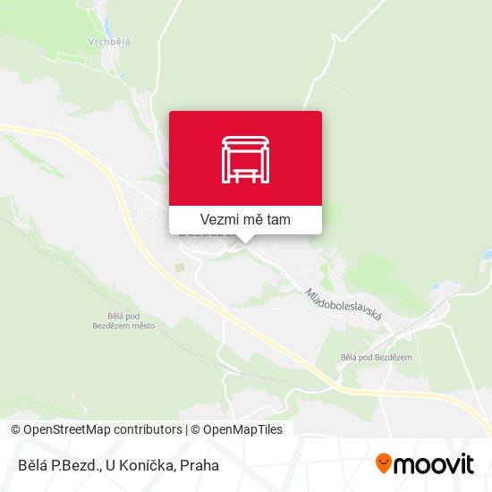 Bělá P.Bezd., U Koníčka mapa