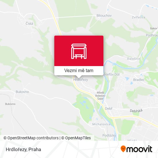 Hrdlořezy mapa