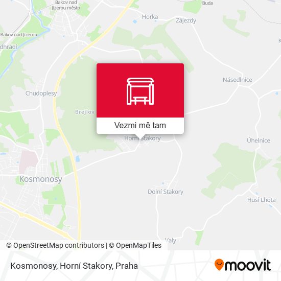 Kosmonosy, Horní Stakory mapa