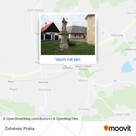 Židněves mapa