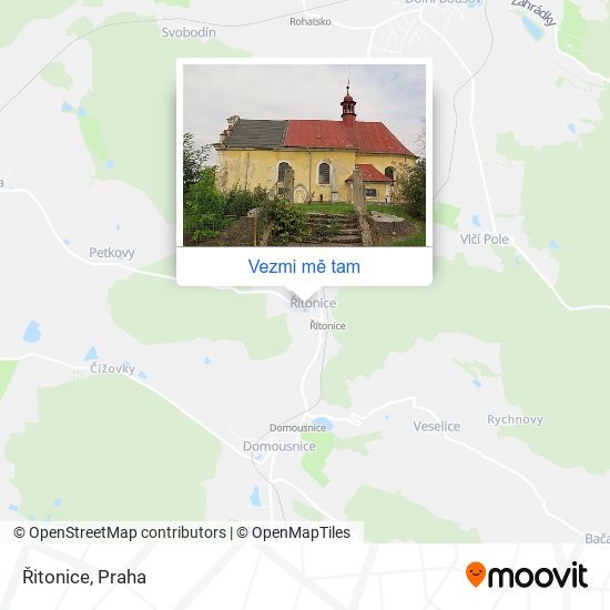Řitonice mapa