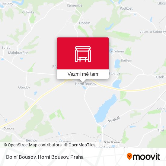 Dolní Bousov, Horní Bousov mapa