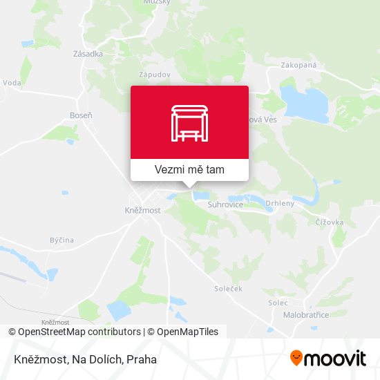 Kněžmost, Na Dolích mapa