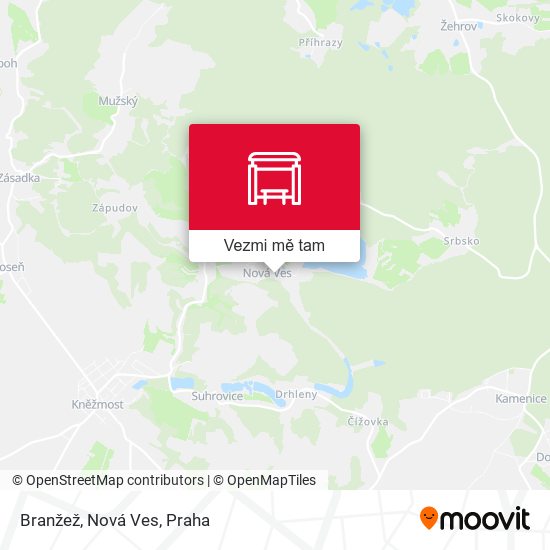 Branžež, Nová Ves mapa