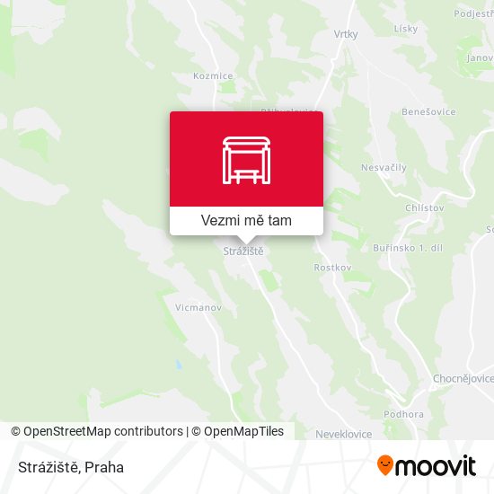 Strážiště mapa