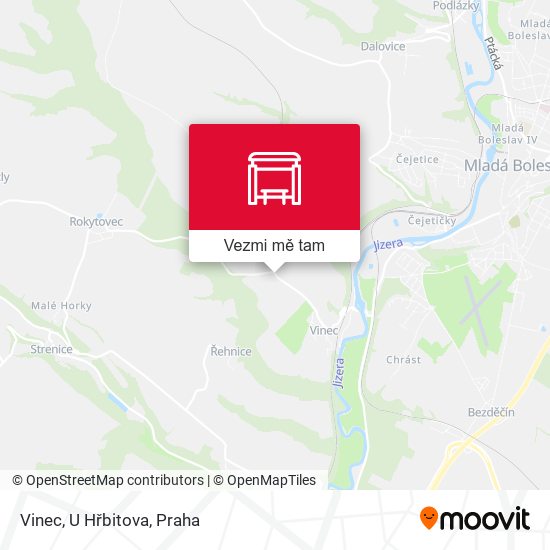 Vinec, U Hřbitova mapa