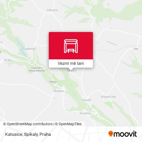 Katusice, Spikaly mapa