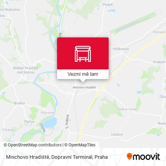 Mnichovo Hradiště, Dopravní Terminál mapa
