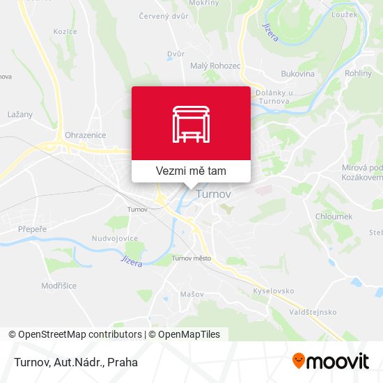 Turnov, Aut.Nádr. mapa