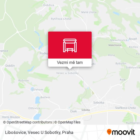 Libošovice, Vesec U Sobotky mapa