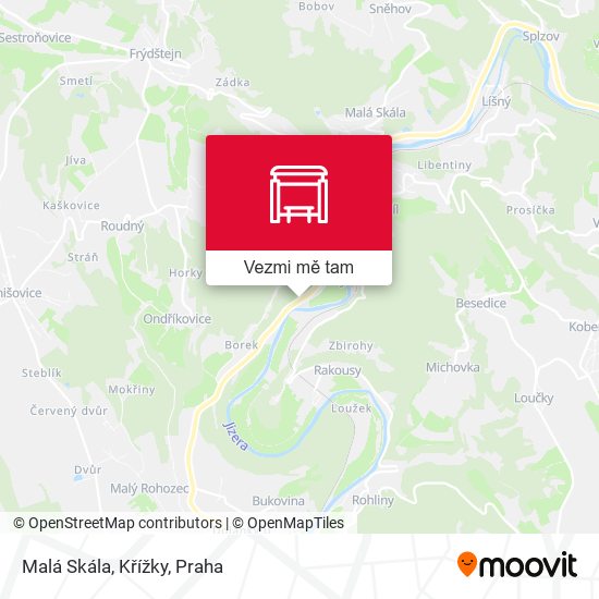 Malá Skála, Křížky mapa