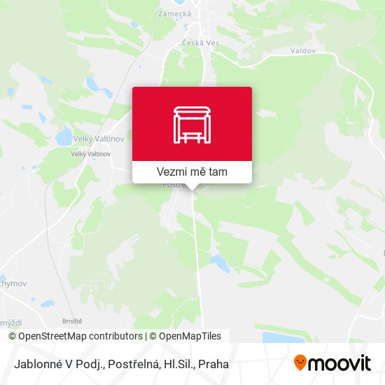 Jablonné V Podj., Postřelná, Hl.Sil. mapa