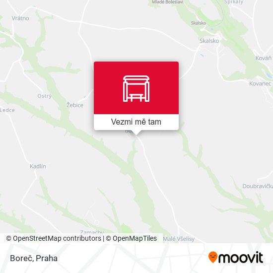 Boreč mapa