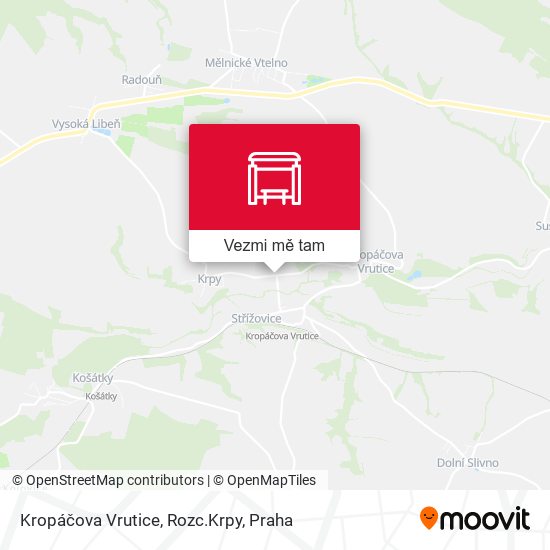 Kropáčova Vrutice, Rozc.Krpy mapa