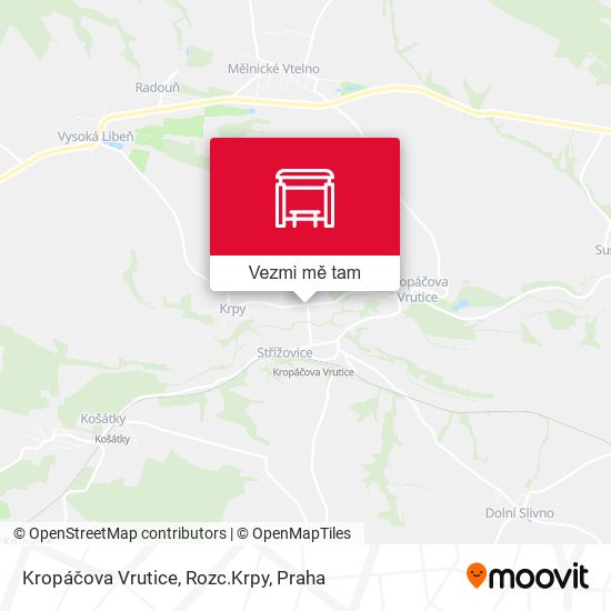 Kropáčova Vrutice, Rozc.Krpy mapa