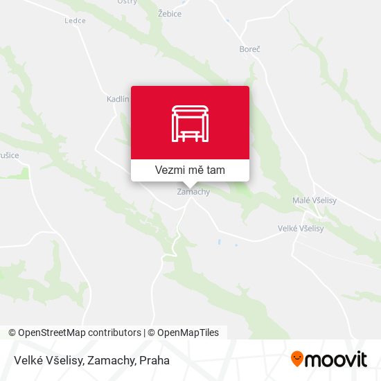 Velké Všelisy, Zamachy mapa