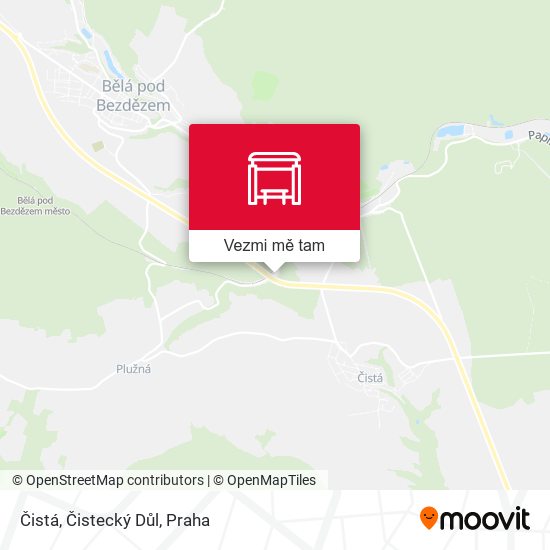 Čistá, Čistecký Důl mapa