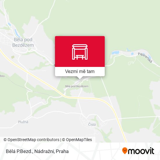 Bělá P.Bezd., Nádražní mapa