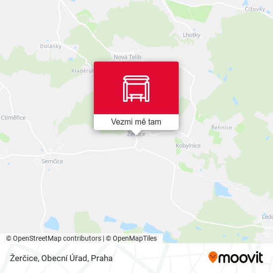 Žerčice, Obecní Úřad mapa