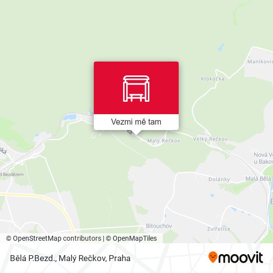 Bělá P.Bezd., Malý Rečkov mapa