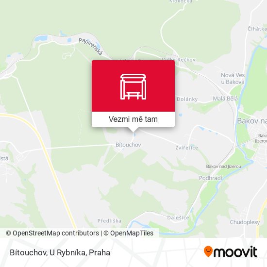 Bítouchov, U Rybníka mapa