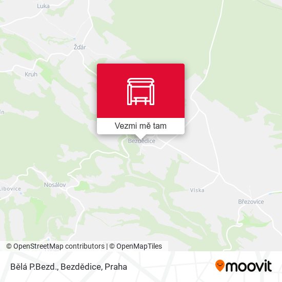 Bělá P.Bezd., Bezdědice mapa