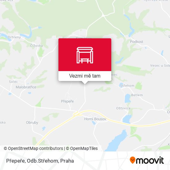 Přepeře, Odb.Střehom mapa