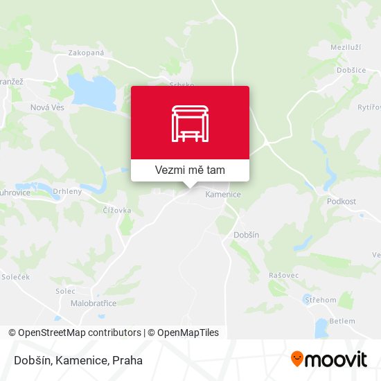 Dobšín, Kamenice mapa