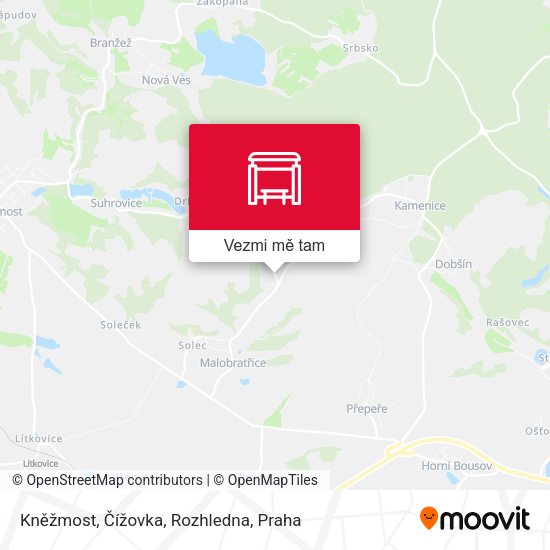 Kněžmost, Čížovka, Rozhledna mapa