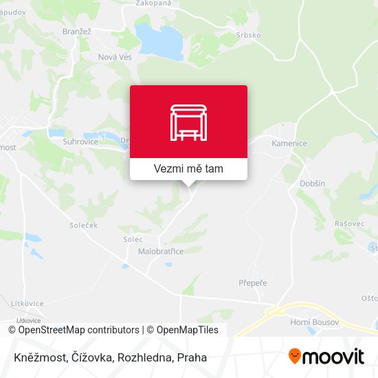 Kněžmost, Čížovka, Rozhledna mapa