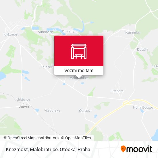 Kněžmost, Malobratřice, Otočka mapa