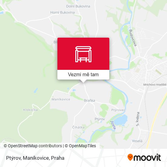 Ptýrov, Maníkovice mapa