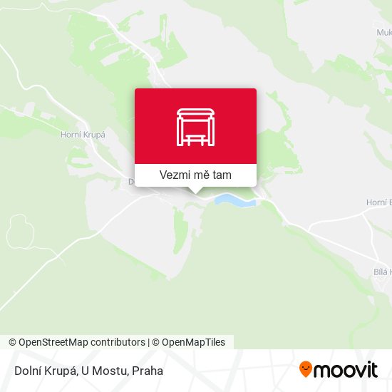 Dolní Krupá, U Mostu mapa