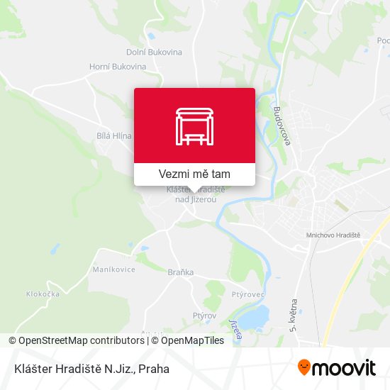 Klášter Hradiště N.Jiz. mapa