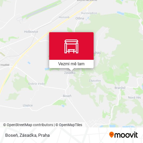 Boseň, Zásadka mapa