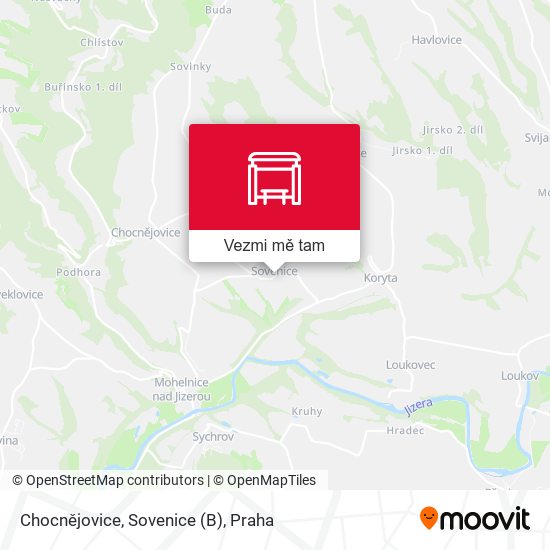 Chocnějovice, Sovenice mapa