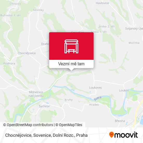 Chocnějovice, Sovenice, Dolní Rozc. mapa