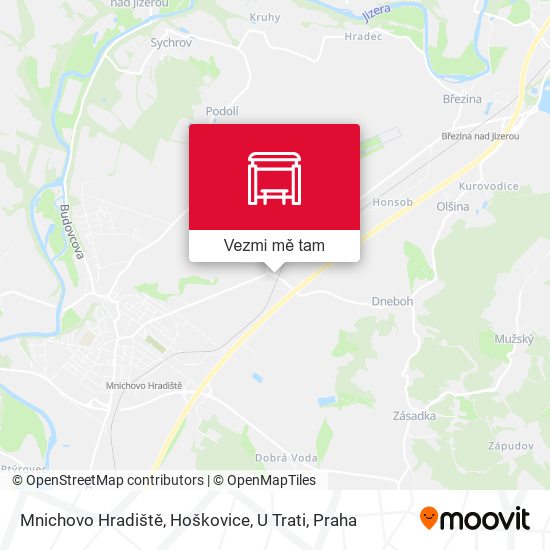 Mnichovo Hradiště, Hoškovice, U Trati mapa