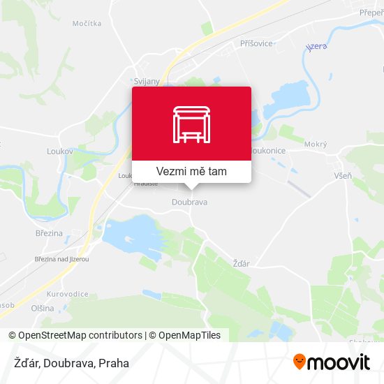 Žďár, Doubrava mapa