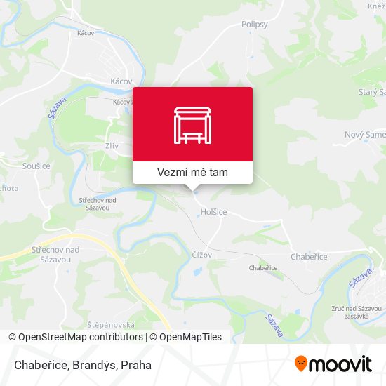 Chabeřice, Brandýs mapa