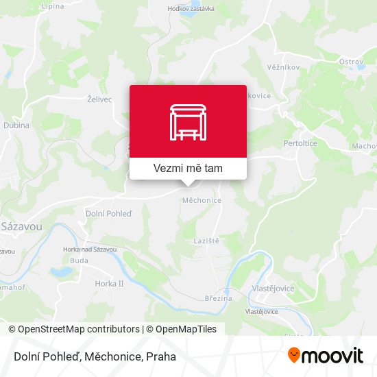 Dolní Pohleď, Měchonice mapa