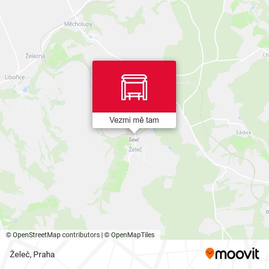 Želeč mapa