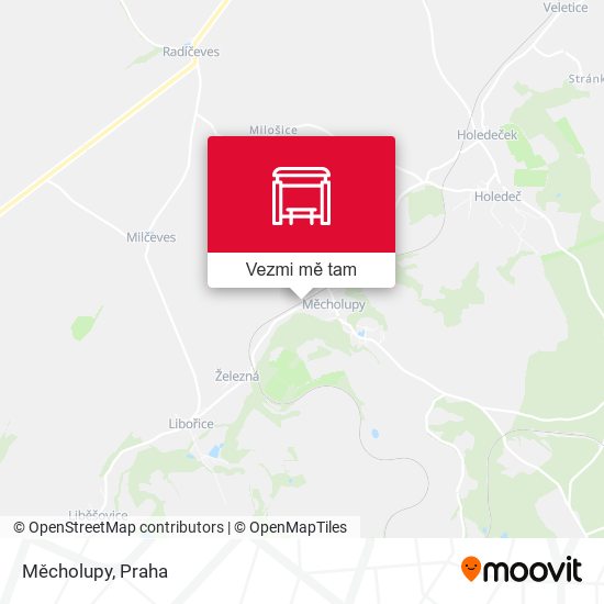 Měcholupy mapa