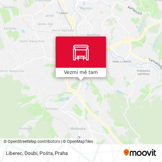 Liberec, Doubí, Pošta mapa