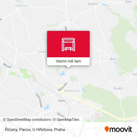Říčany, Pacov, U Hřbitova mapa
