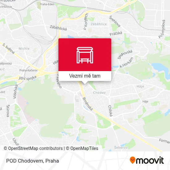 POD Chodovem mapa