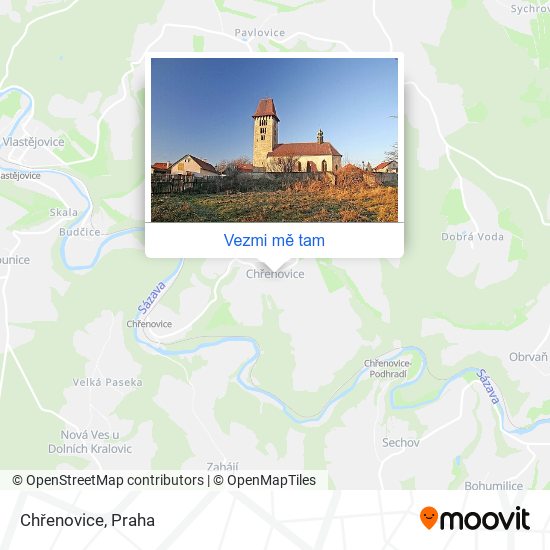 Chřenovice mapa