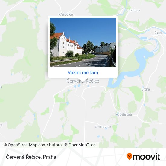 Červená Řečice mapa